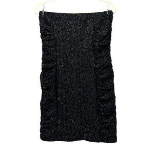Vintage 579 Mesh Floral Black Pencil Skirt Juniors Medium
